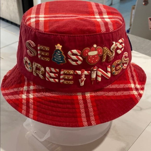 Disney Festive Red Bucket Hat - Picture 1 of 3